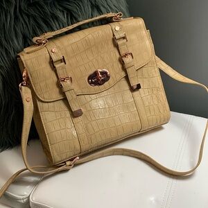 NWOT 33rd & Mad Croc Embossed Bag with shoulder strap